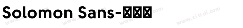Solomon Sans字体转换